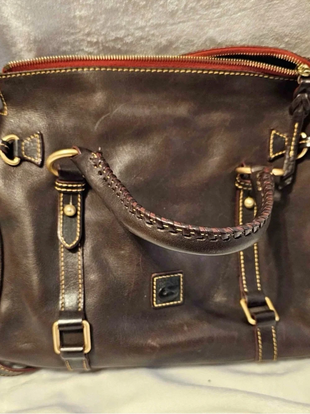 Dooney & Bourke Regular Florentine Satchel in Brown Tmoro